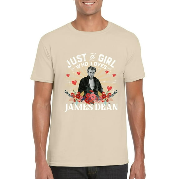Just A Girl Who Loves James Dean Actor Rebel Without Cause T-Shirt, for men & women, up to size 5XL