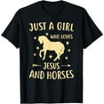 thumbnail image 1 of Just A Girl Who Loves Jesus And Horses For Women Teens Girls T-Shirt, 1 of 4