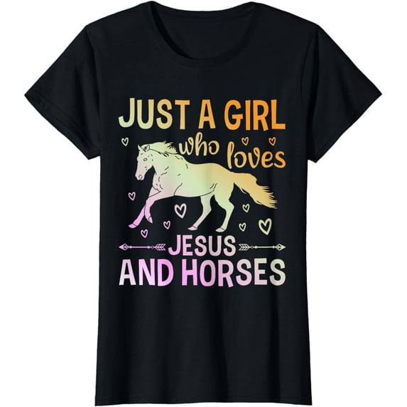 Just A Girl Who Loves Jesus And Horses T-Shirt