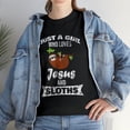 thumbnail image 1 of Just A Girl Who Loves Jesus And Sloths Tshirt, 1 of 2