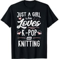 thumbnail image 1 of Just A Girl Who Loves K-Pop And Knitting Gift Women T-Shirt, 1 of 4