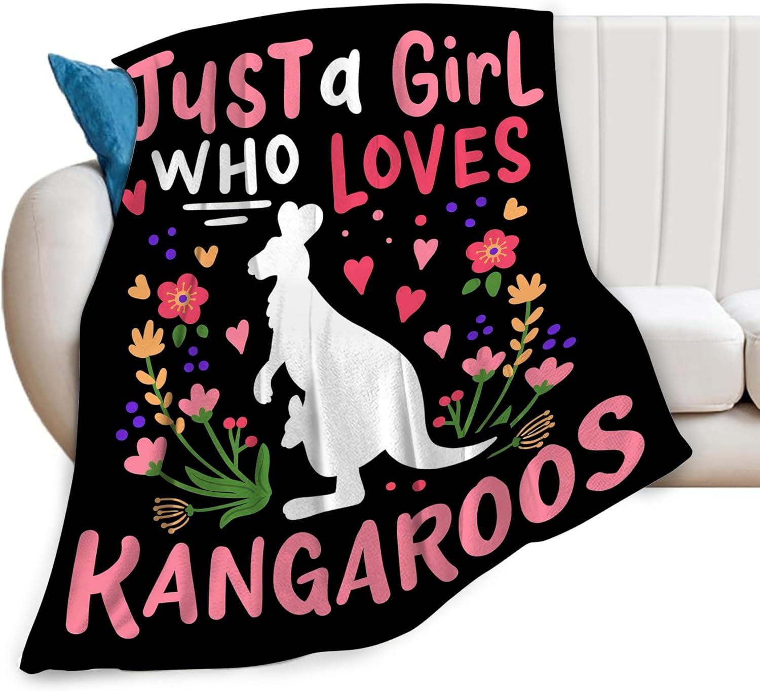 Just A Girl Who Loves Kangaroos Blanket Kangaroos Throw Blanket Ultra
