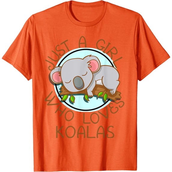 Just A Girl Who Loves Koala Bear Gift Softstyle Unisex T-Shirt,Orange Color,Size L