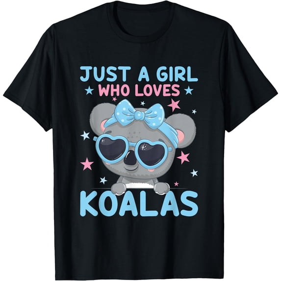 Just A Girl Who Loves Koalas Bear Softstyle Unisex T-Shirt,Black Color,Size YXL