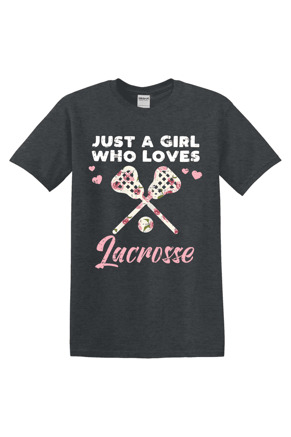 Just A Girl Who Loves Lacrosse Lax Player Goalie Girls Women T-shirt