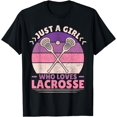 thumbnail image 1 of Just A Girl Who Loves Lacrosse Player Lax Lovers Lacrosse T-Shirt, 1 of 3