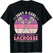 Just A Girl Who Loves Lacrosse Player Lax Lovers Lacrosse T-Shirt