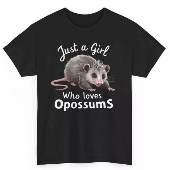 Just A Girl Who Loves Opossums Funny T-Shirt - Hu.Morous Women Graphic Tee Unisex S-5XL Hot Trending Shirt, Vintage Birthday Gift
