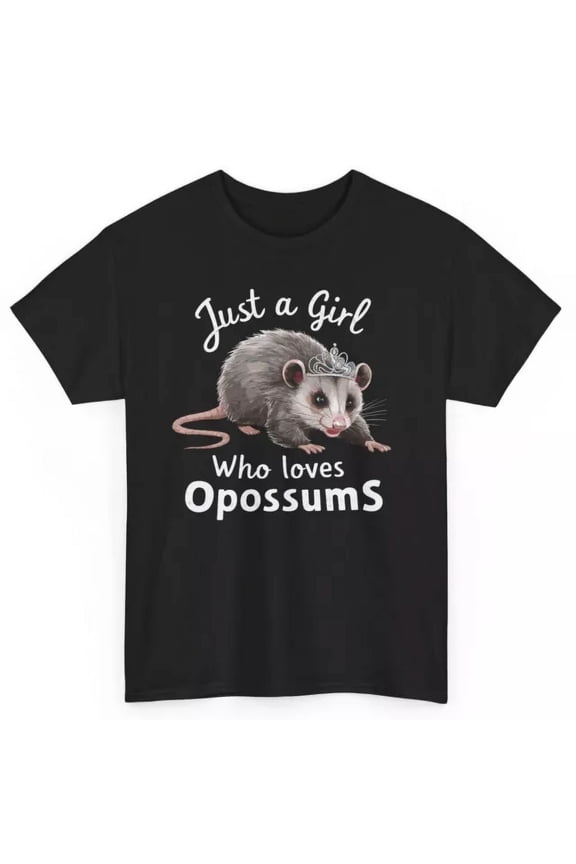 Just A Girl Who Loves Opossums Funny T-Shirt - Hu.Morous Women Graphic Tee Unisex S-5XL Hot Trending Shirt, Vintage Birthday Gift