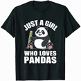 thumbnail image 1 of Just A Girl Who Loves Panda Pandas Lover Women Girls Kids Funny T-Shirt, 1 of 5