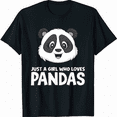 thumbnail image 1 of Just A Girl Who Loves Panda Pandas Lover Women Girls Kids Gift T-Shirt, 1 of 5