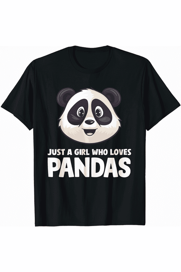 Just A Girl Who Loves Panda Pandas Lover Women Girls Kids T-Shirt