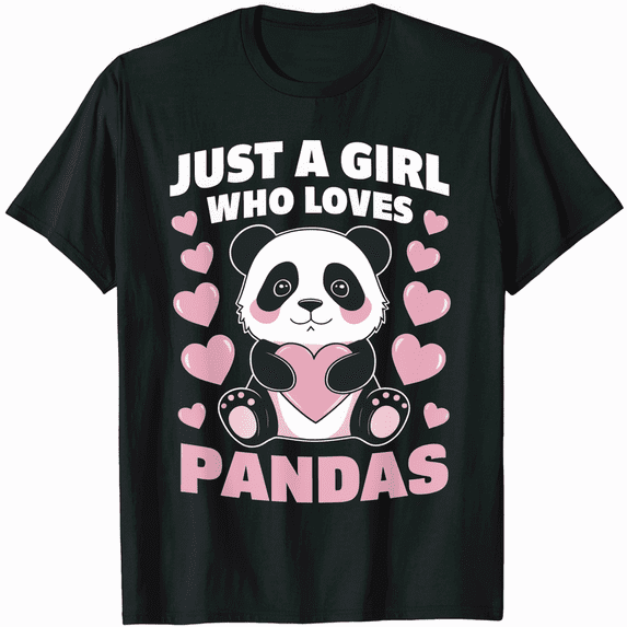 Just A Girl Who Loves Panda T-Shirt Panda Bear Cute Gifts T-Shirt