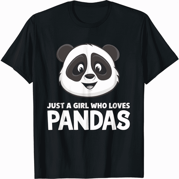 Just A Girl Who Loves Panda T-Shirt Panda Bear Cute Gifts Tee T-Shirt