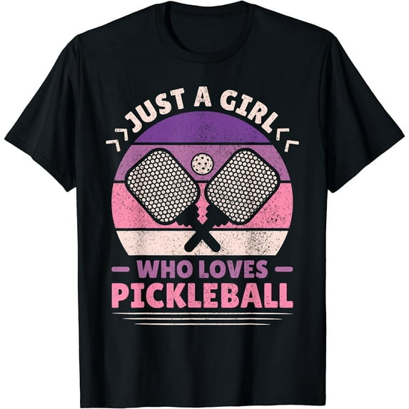 Just A Girl Who Loves Pickleball Lovers Women Pickleball T-Shirt