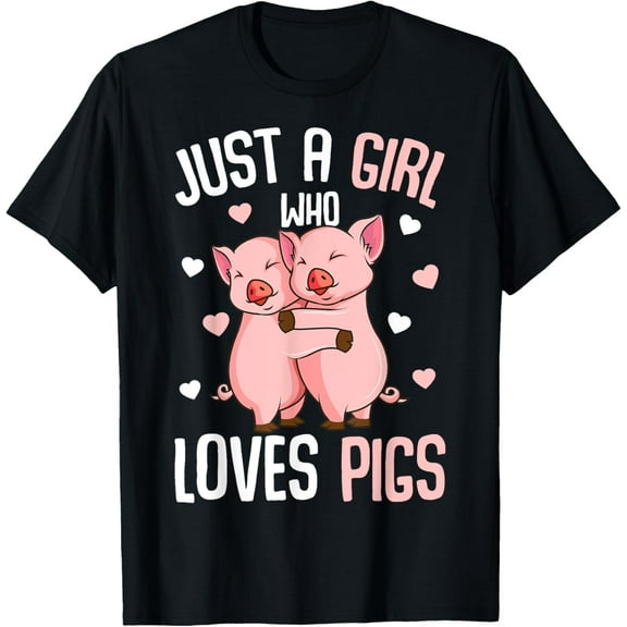 Just A Girl Who Loves Pigs Kids Girls T-Shirt