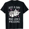 thumbnail image 1 of Just A Girl Who Loves Raccoons Funny Trash Panda Gifts Unisex T-Shirt for Men Women Kids Toddler,Black Color,Size YXS, 1 of 5