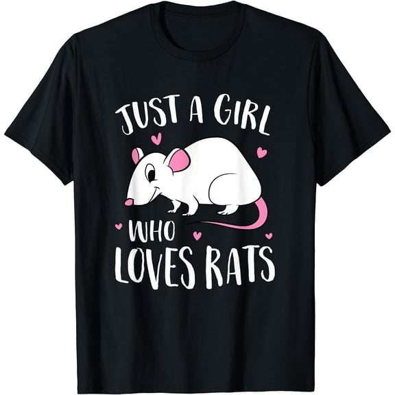 Just A Girl Who Loves Rats Funny Rat Girl T-Shirt
