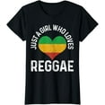 thumbnail image 1 of Just A Girl Who Loves Reggae Music Rastafari Rasta Gift T-Shirt, 1 of 3