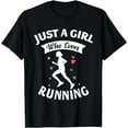 thumbnail image 1 of Just A Girl Who Loves Running Shirt, Run Lovers Girls Funny Creative Graphic T-Shirt, 1 of 3