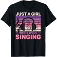 thumbnail image 1 of Just A Girl Who Loves Singing Women Music Lovers Teen Singer T-Shirt, 1 of 4