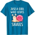 thumbnail image 1 of Just A Girl Who Loves Snails Cute Softstyle Unisex T-Shirt,Sapphire Color,Size 3XL, 1 of 5