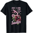 thumbnail image 1 of Just A Girl Who Loves Snakes Snake Lover Animal Sayings T-Shirt, 1 of 3