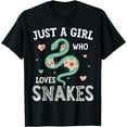 thumbnail image 1 of Just A Girl Who Loves Snakes Women Snake Lover T-Shirt, 1 of 4