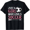 thumbnail image 1 of Just A Girl Who Loves Soccer Cute Soccer Lover T-Shirt, 1 of 4