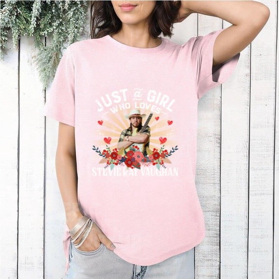 Just A Girl Who Loves Stevie Ray Vaughan Blues Guitar T-Shirt, for men & women, up to size 5XL