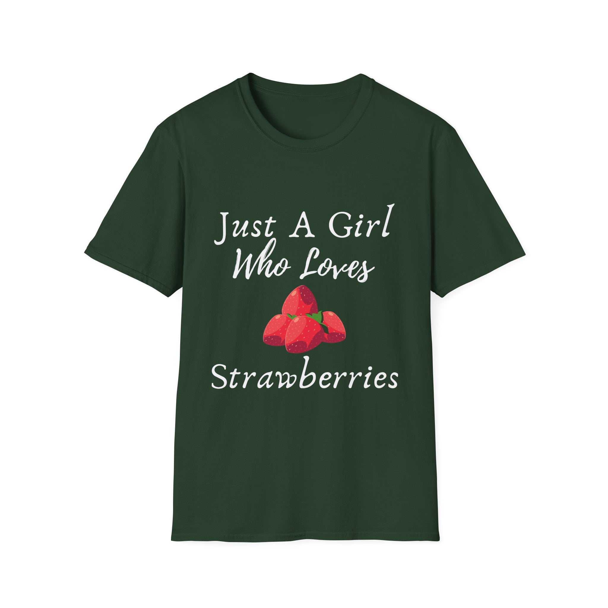 Just A Girl Who Loves Strawberries Cute Quote Gift Cool Vegetarians