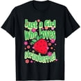 thumbnail image 1 of Just A Girl Who Loves Strawberries Design T-Shirt, 1 of 3