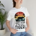 thumbnail image 1 of Just A Girl Who Loves Tigers T-shirt Gift for Animal Lovers, White Unisex, 1 of 6