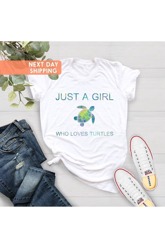 Just A Girl Who Loves Turtle Shirt, Turtle Lover T-Shirt, Sea Turtle, Birthday Gift, Her, Mom Gift, Mom, Beach Lover Tee Tshirt All Size S-5XL