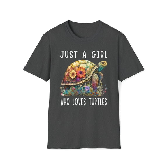 Just A Girl Who Loves Turtles, Gildan Unisex T-Shirt, Graphic Tee, S-3XL