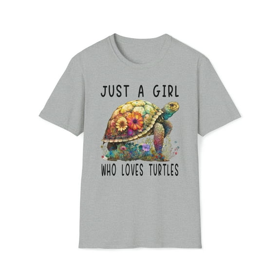 Just A Girl Who Loves Turtles, Gildan Unisex T-Shirt, Graphic Tee, S-3XL