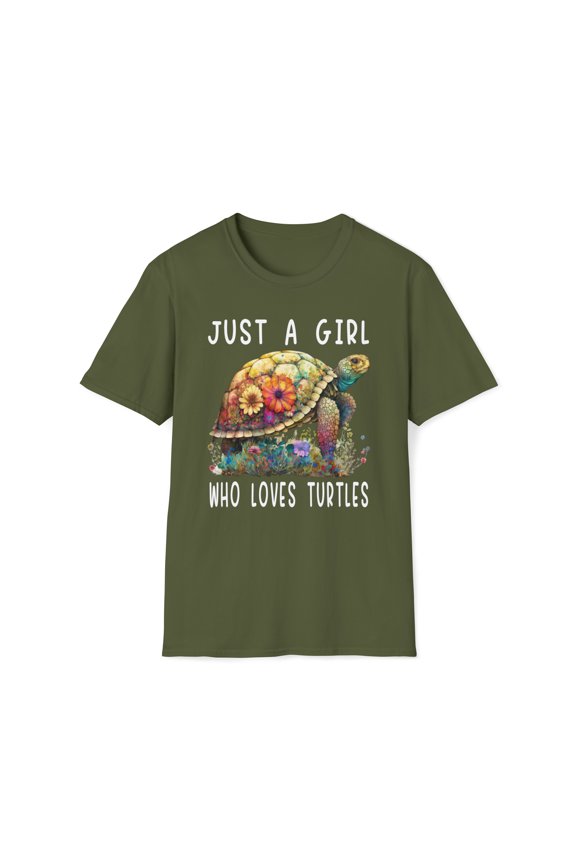 Just A Girl Who Loves Turtles, Gildan Unisex T-Shirt, Graphic Tee, S-3XL