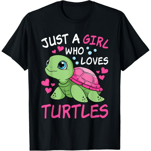 Just A Girl Who Loves Turtles Ocean Animal Cute Sea Turtle T-Shirt