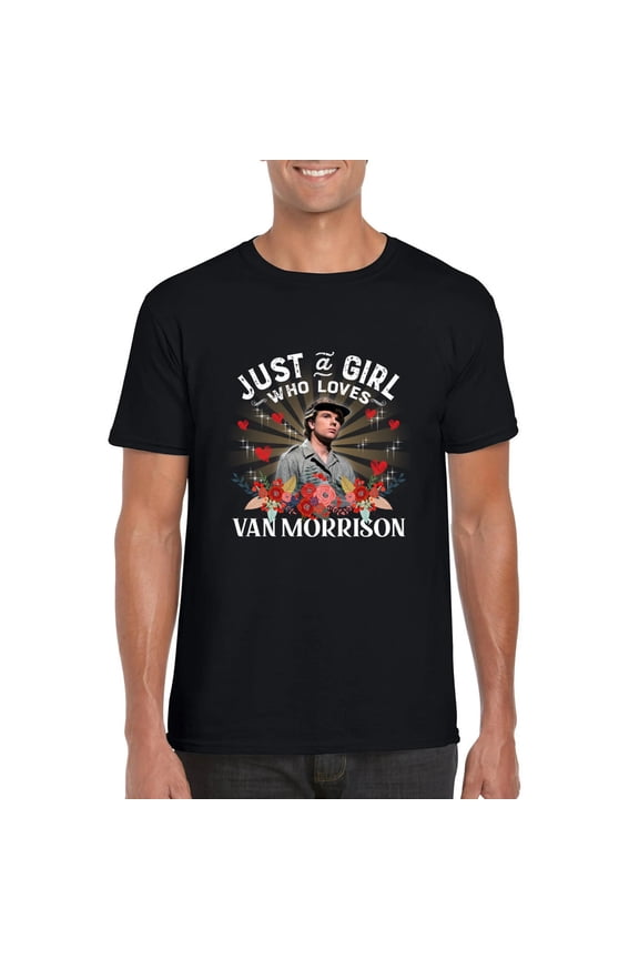Just A Girl Who Loves Van Morrison Irish Music Legend T-Shirt, for men & women, up to size 5XL