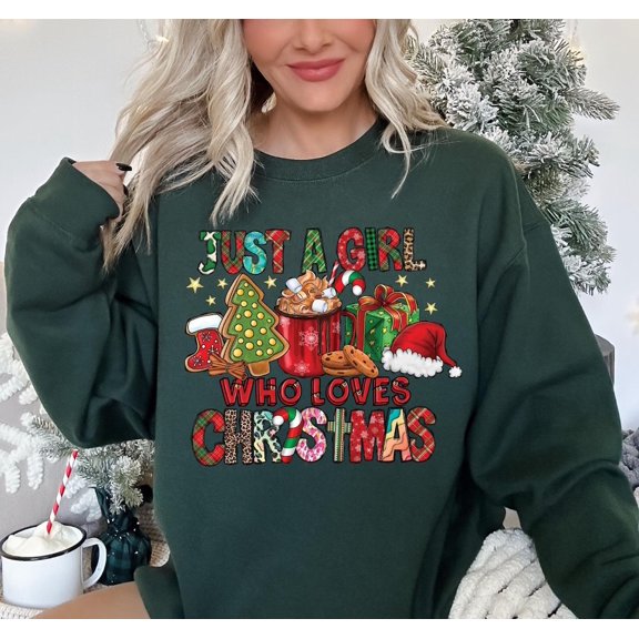 Just A Girl Who Loves Winter Sweatshirt,Women'S Winter Sweatshirt,Winter Gift,Winter Shirt, Winter Shirt,Winter Lover Sweatshirt All Size S-5XL