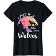 thumbnail image 1 of Just A Girl Who Loves Wolves Costume For Girls Loves Wolves T-Shirt, 1 of 3