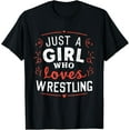 thumbnail image 1 of Just A Girl Who Loves Wrestling T-Shirt, 1 of 4