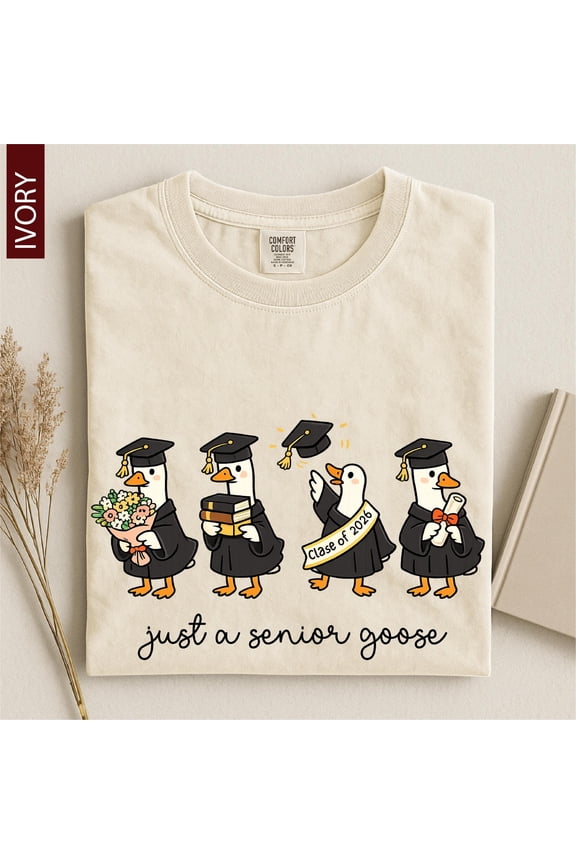 Just A Graduated Goose Shirt, Class Of 2026 Senior Tee, Funny Goose Grad Party T-Shirt, Grad Shirt, Senior Graduation Tee