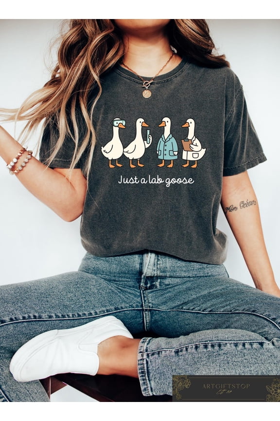 Just A Lab Tech Goose Shirt, Shirt Lab Tech Tshirt, For Lab Technician, Laboratory Professional Tee, Cute Technician T-Shirt, F3460
