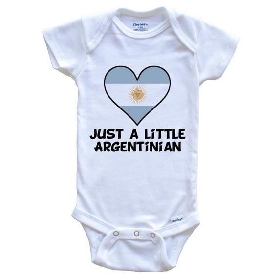Just A Little Argentinian Baby Bodysuit - Funny Argentina Flag Baby Bodysuit, 6-9 Months White