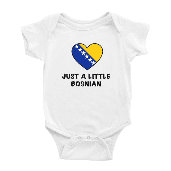 Just A Little Bosnian Funny Baby Clothing Bodysuits For Boy Girl