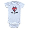 thumbnail image 1 of Just A Little British United Kingdom Flag Heart Baby Bodysuit, 1 of 2