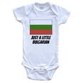 thumbnail image 1 of Just A Little Bulgarian Cute Bulgaria Flag Baby Bodysuit, 0-3 Months White, 1 of 2