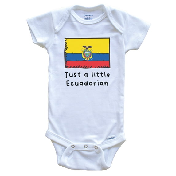 Just A Little Ecuadorian Funny Cute Ecuador Flag Baby Bodysuit