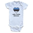 thumbnail image 1 of Just A Little Estonian Estonia Flag Heart Baby Bodysuit, 1 of 2